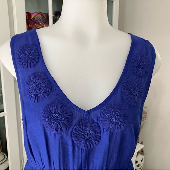 Bluish-Purple Embellished Sleeveless Top | S | ELLE - Picture 6 of 10